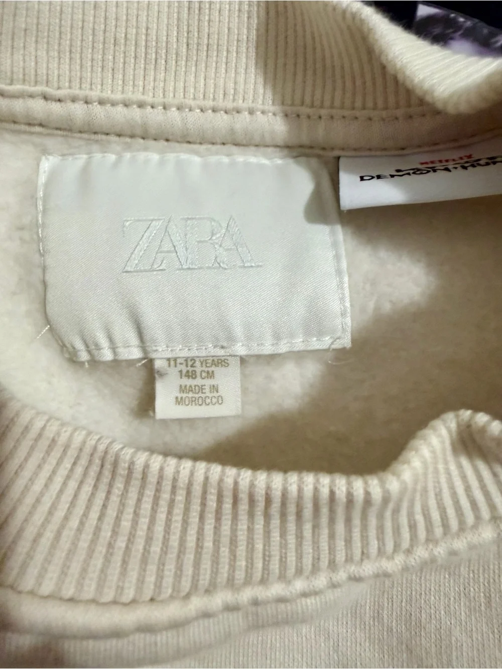 Zara Cream KPOP Demon Hunters Graphic Sweatshirt